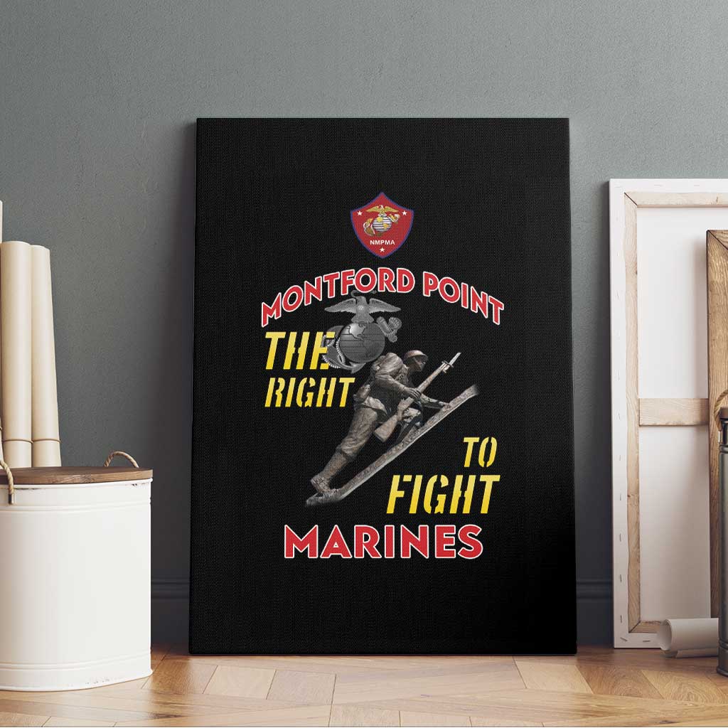 Montford Point Marines Canvas Wall Art The Right To Fight - Black - Wonder Print Shop