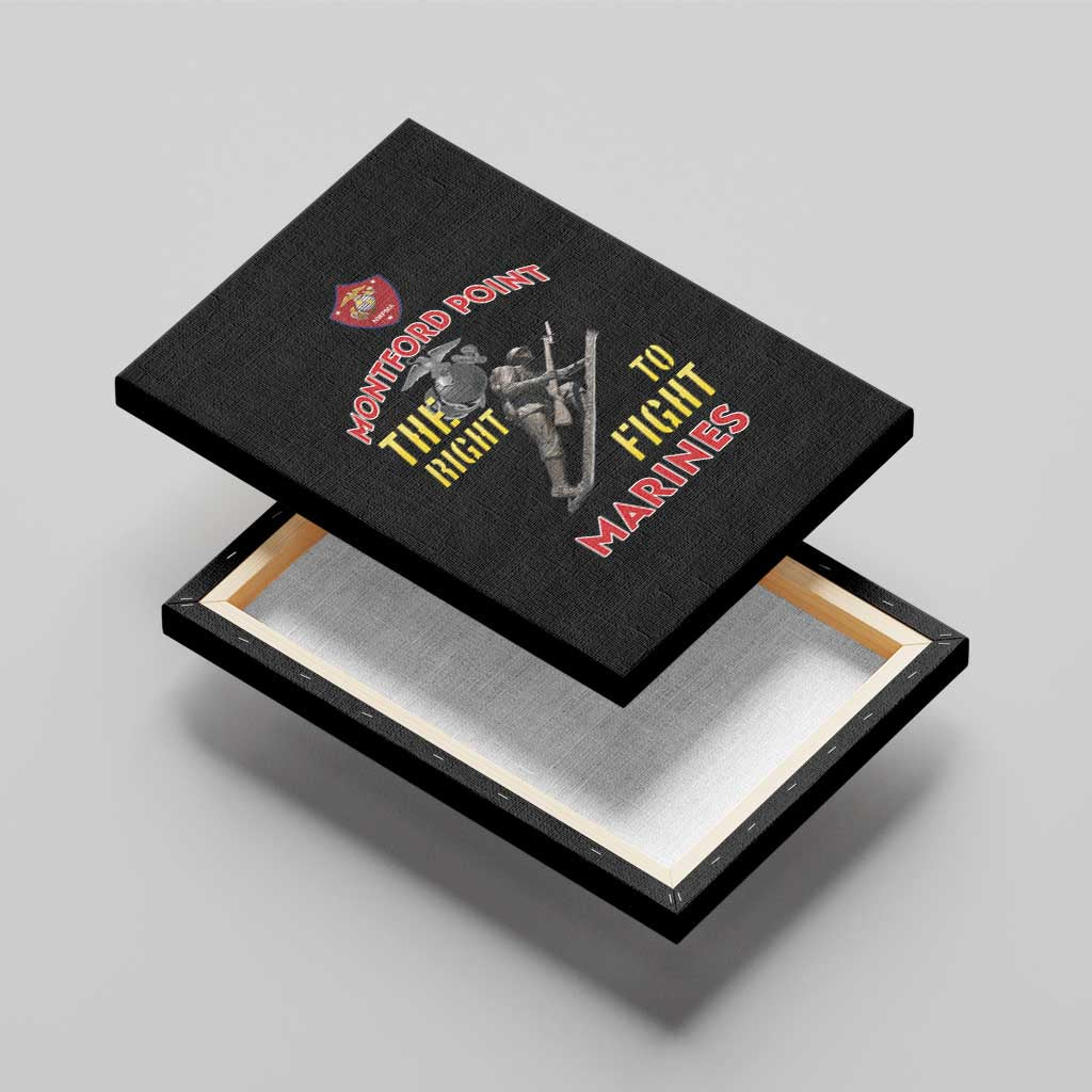 Montford Point Marines Canvas Wall Art The Right To Fight - Black - Wonder Print Shop