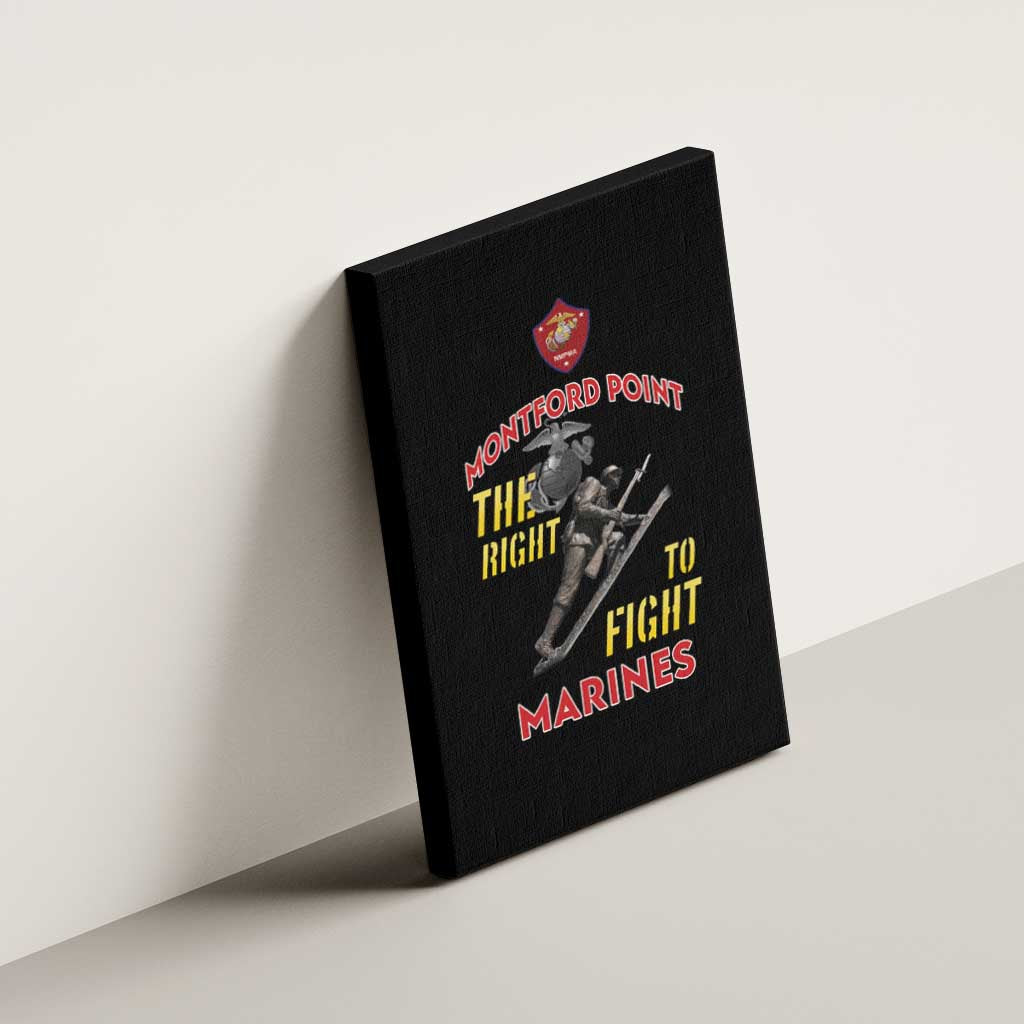 Montford Point Marines Canvas Wall Art The Right To Fight - Black - Wonder Print Shop