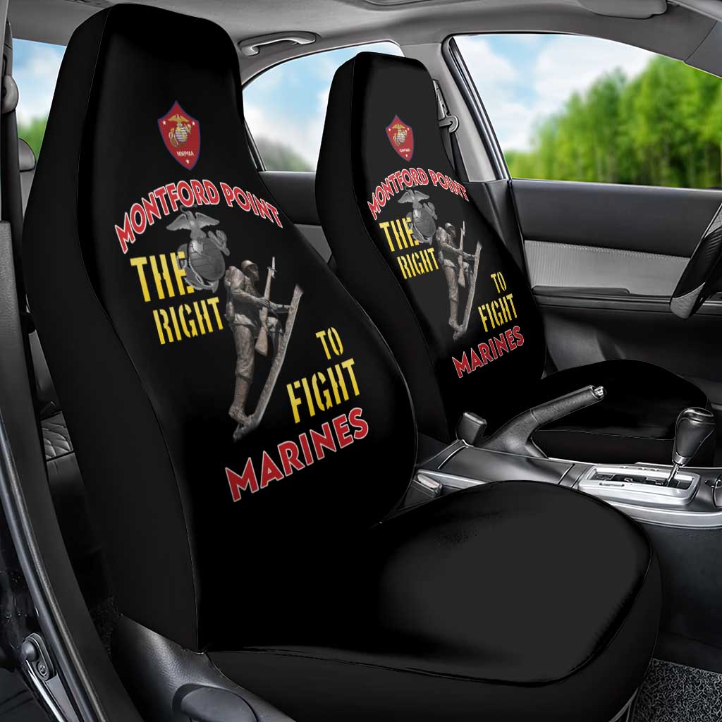 Montford Point Marines Car Seat Cover The Right To Fight - Black - Wonder Print Shop