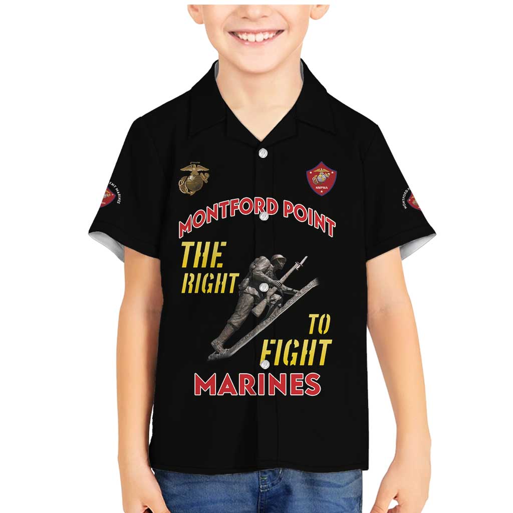 Montford Point Marines Family Matching Mermaid Dress and Hawaiian Shirt The Right To Fight - Black - Wonder Print Shop