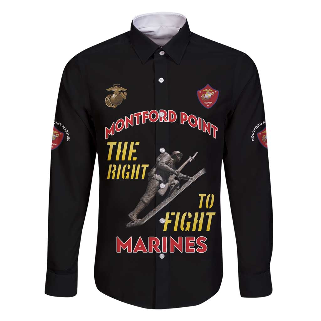 Montford Point Marines Family Matching Off Shoulder Maxi Dress and Hawaiian Shirt The Right To Fight - Black - Wonder Print Shop
