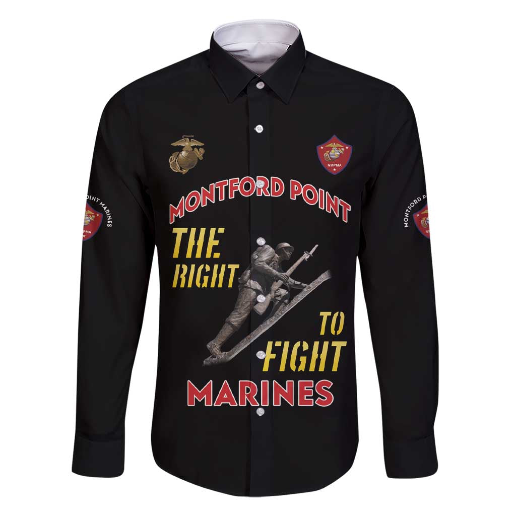 Montford Point Marines Family Matching Short Sleeve Bodycon Dress and Hawaiian Shirt The Right To Fight - Black - Wonder Print Shop