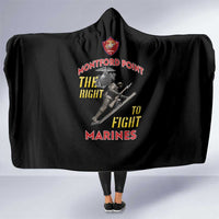 Montford Point Marines Hooded Blanket The Right To Fight - Black - Wonder Print Shop