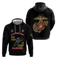 Montford Point Marines Hoodie The Right To Fight - Black - Wonder Print Shop