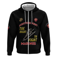 Montford Point Marines Hoodie The Right To Fight - Black - Wonder Print Shop