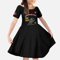Montford Point Marines Kid Short Sleeve Dress The Right To Fight - Black - Wonder Print Shop