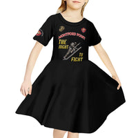 Montford Point Marines Kid Short Sleeve Dress The Right To Fight - Black - Wonder Print Shop