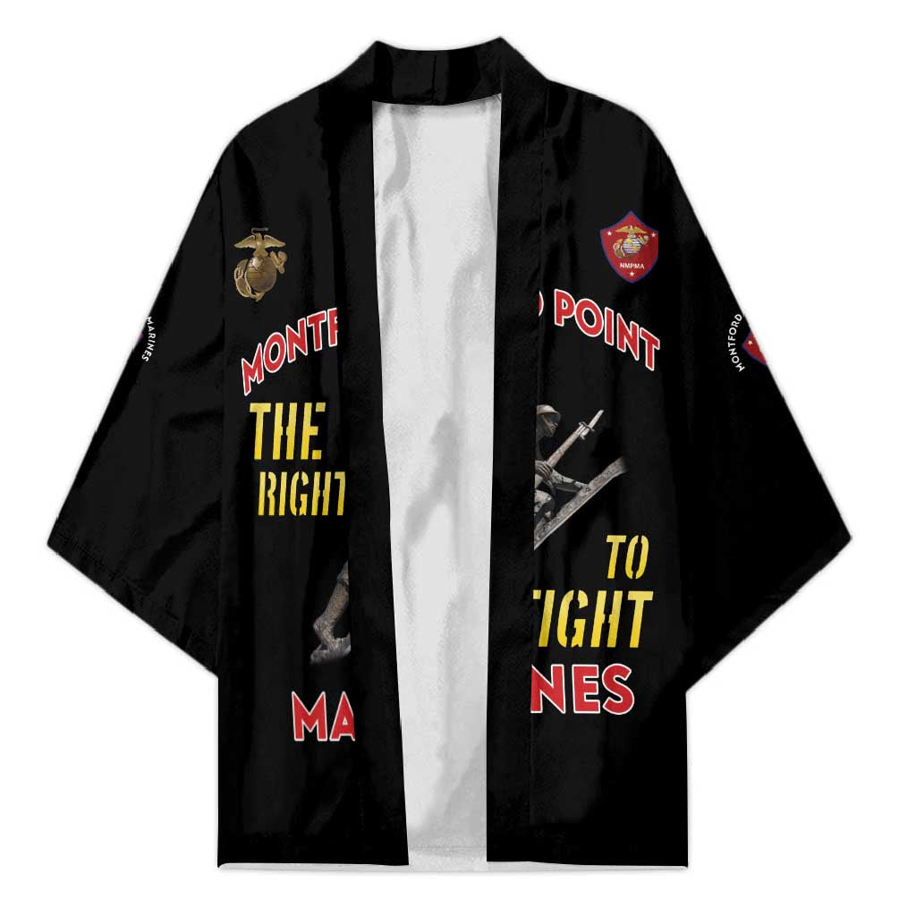 Montford Point Marines Kimono The Right To Fight - Black - Wonder Print Shop