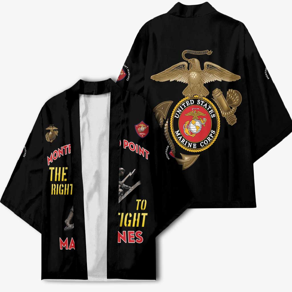Montford Point Marines Kimono The Right To Fight - Black - Wonder Print Shop