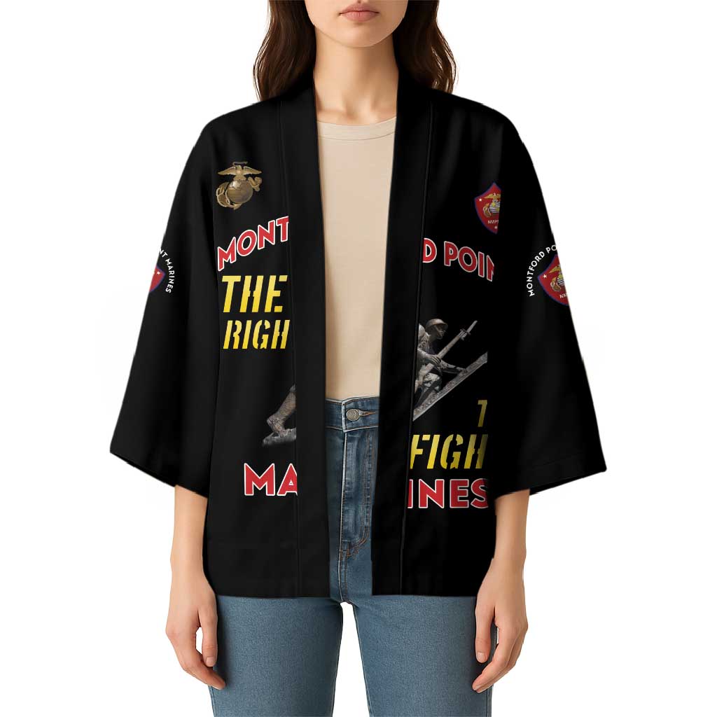 Montford Point Marines Kimono The Right To Fight - Black - Wonder Print Shop