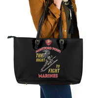 Montford Point Marines Leather Tote Bag The Right To Fight - Black - Wonder Print Shop