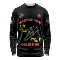 Montford Point Marines Long Sleeve Shirt The Right To Fight - Black - Wonder Print Shop