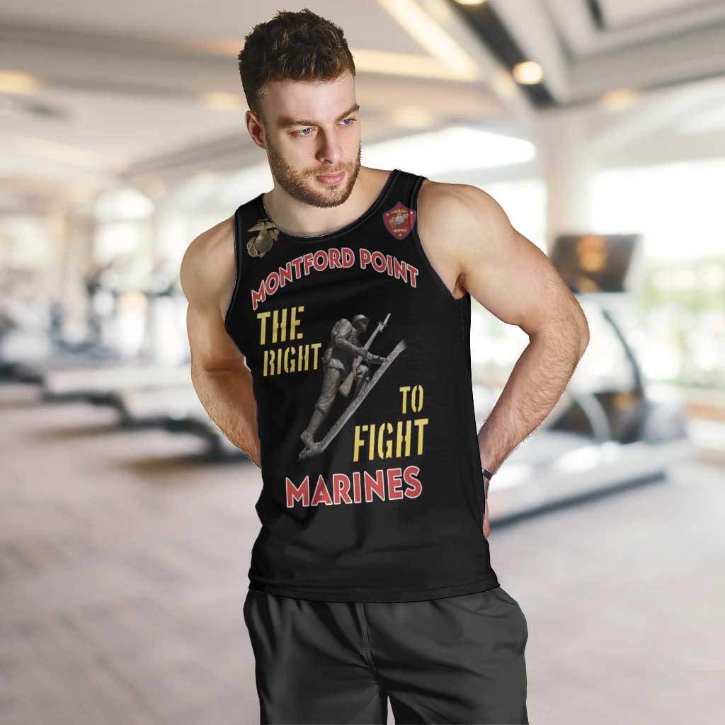 Montford Point Marines Men Tank Top The Right To Fight - Black - Wonder Print Shop