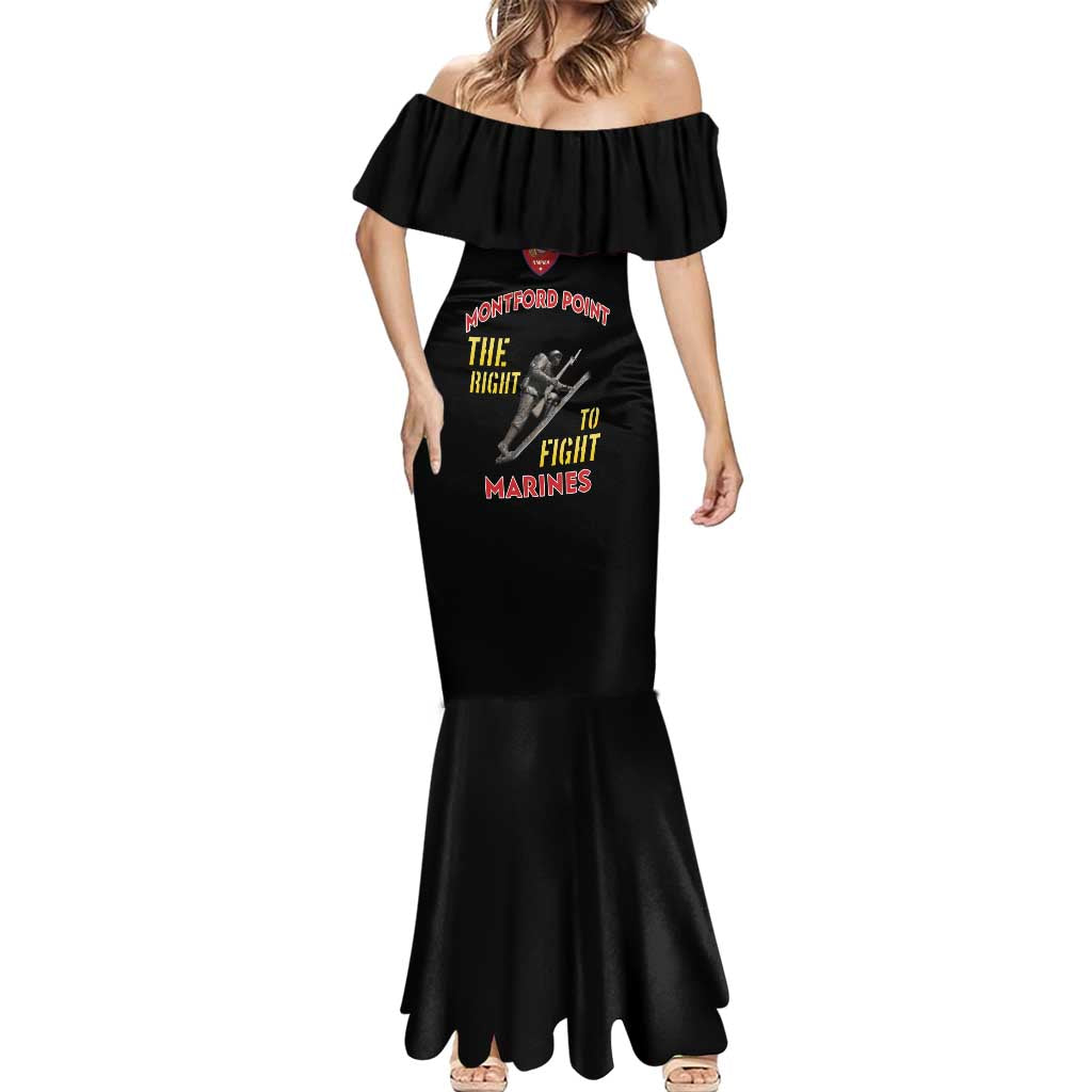 Montford Point Marines Mermaid Dress The Right To Fight - Black - Wonder Print Shop
