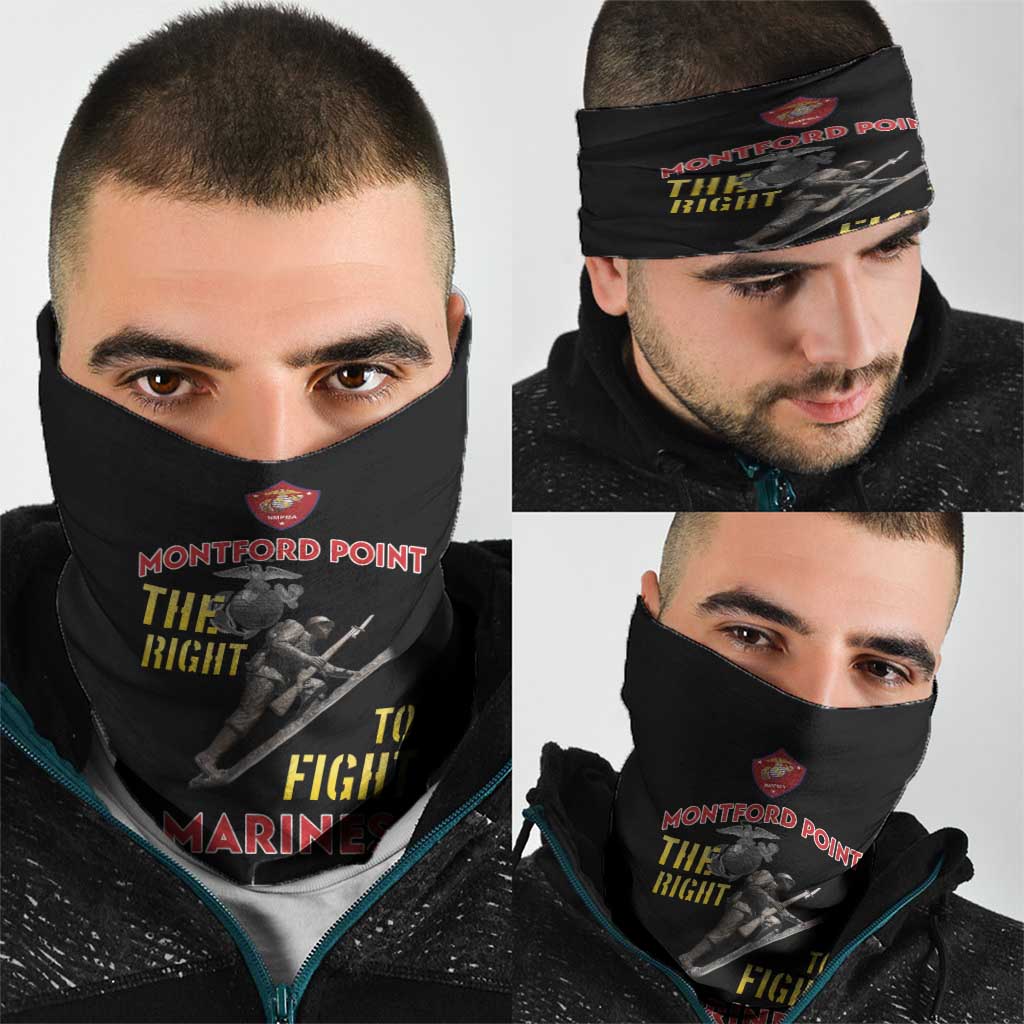 Montford Point Marines Neck Gaiter The Right To Fight - Black LT15