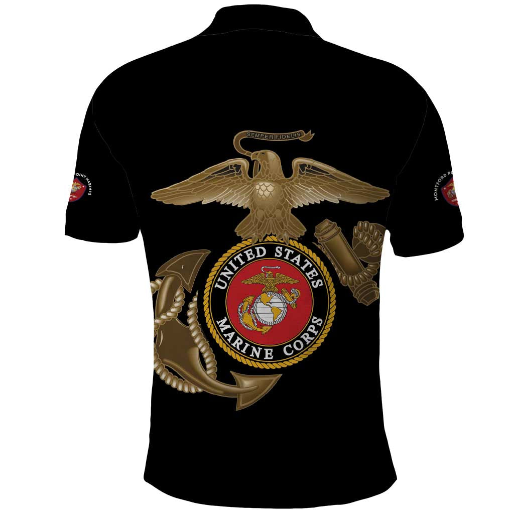 Montford Point Marines Polo Shirt The Right To Fight - Black - Wonder Print Shop