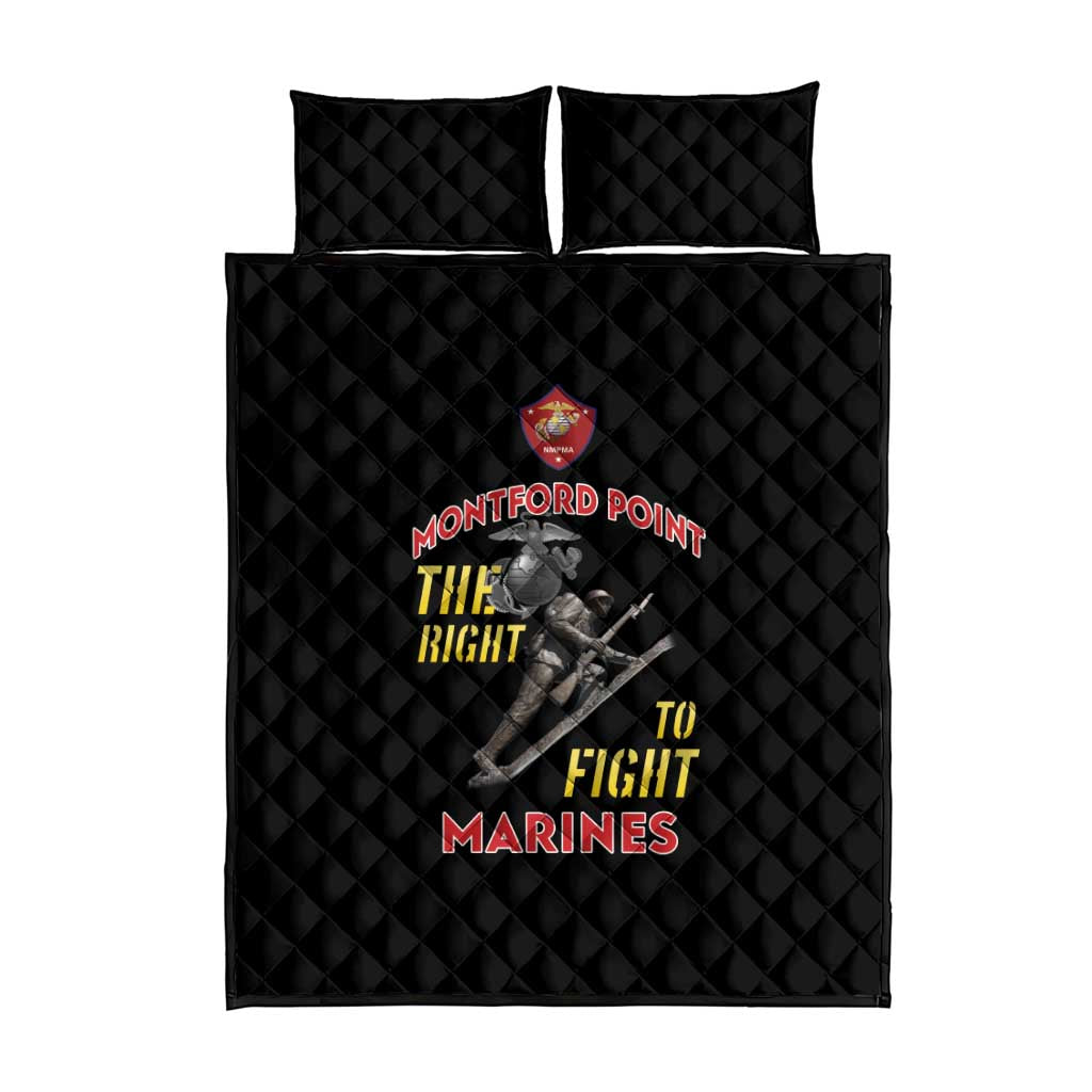 Montford Point Marines Quilt Bed Set The Right To Fight - Black - Wonder Print Shop