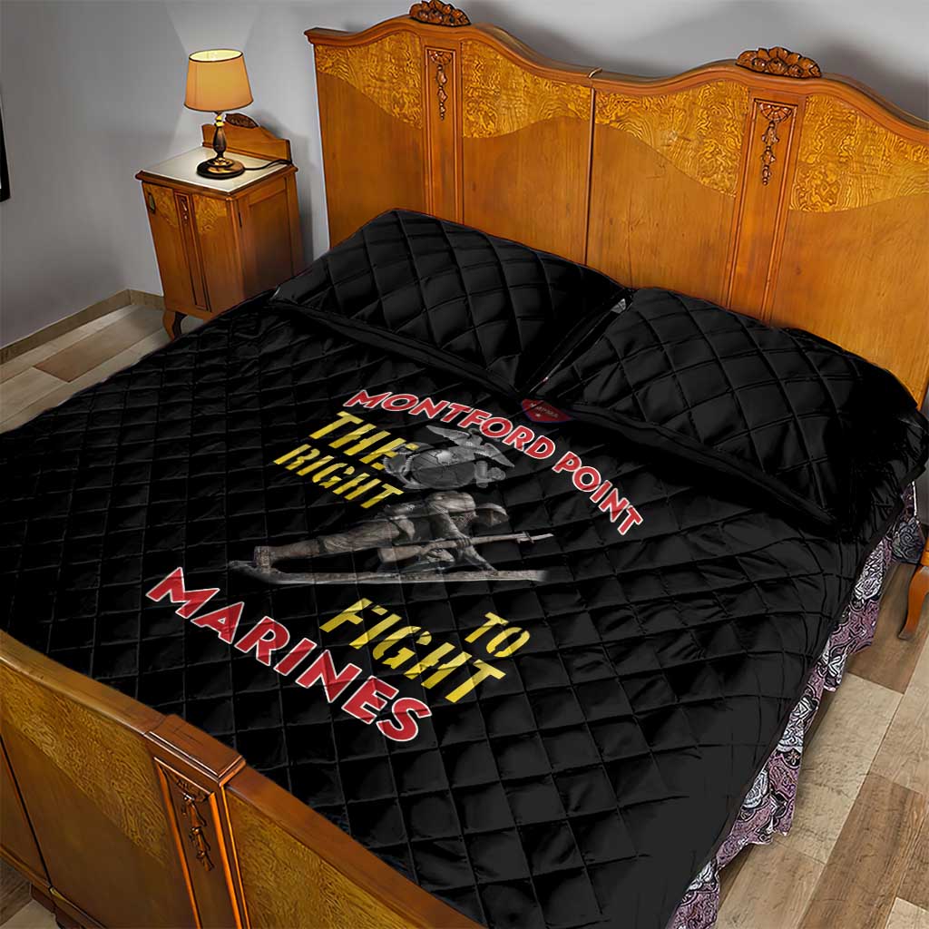 Montford Point Marines Quilt Bed Set The Right To Fight - Black - Wonder Print Shop