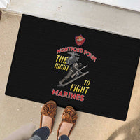 Montford Point Marines Rubber Doormat The Right To Fight - Black - Wonder Print Shop
