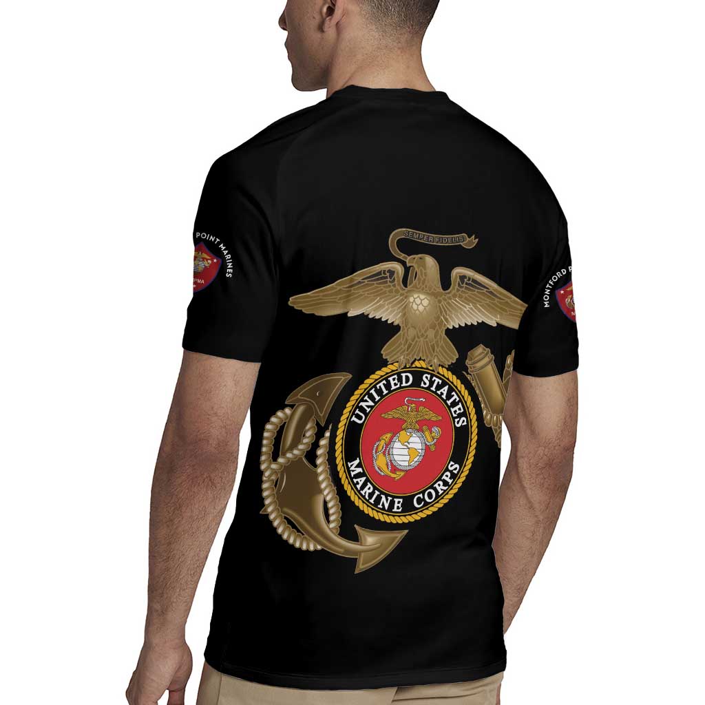 Montford Point Marines Rugby Jersey The Right To Fight - Black - Wonder Print Shop