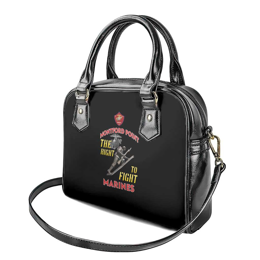 Montford Point Marines Shoulder Handbag The Right To Fight - Black - Wonder Print Shop