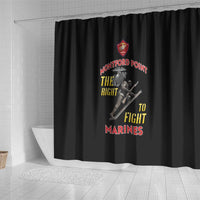 Montford Point Marines Shower Curtain The Right To Fight - Black - Wonder Print Shop