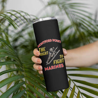 Montford Point Marines Skinny Tumbler The Right To Fight - Black - Wonder Print Shop