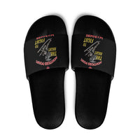 Montford Point Marines Slide Sandals The Right To Fight - Black - Wonder Print Shop