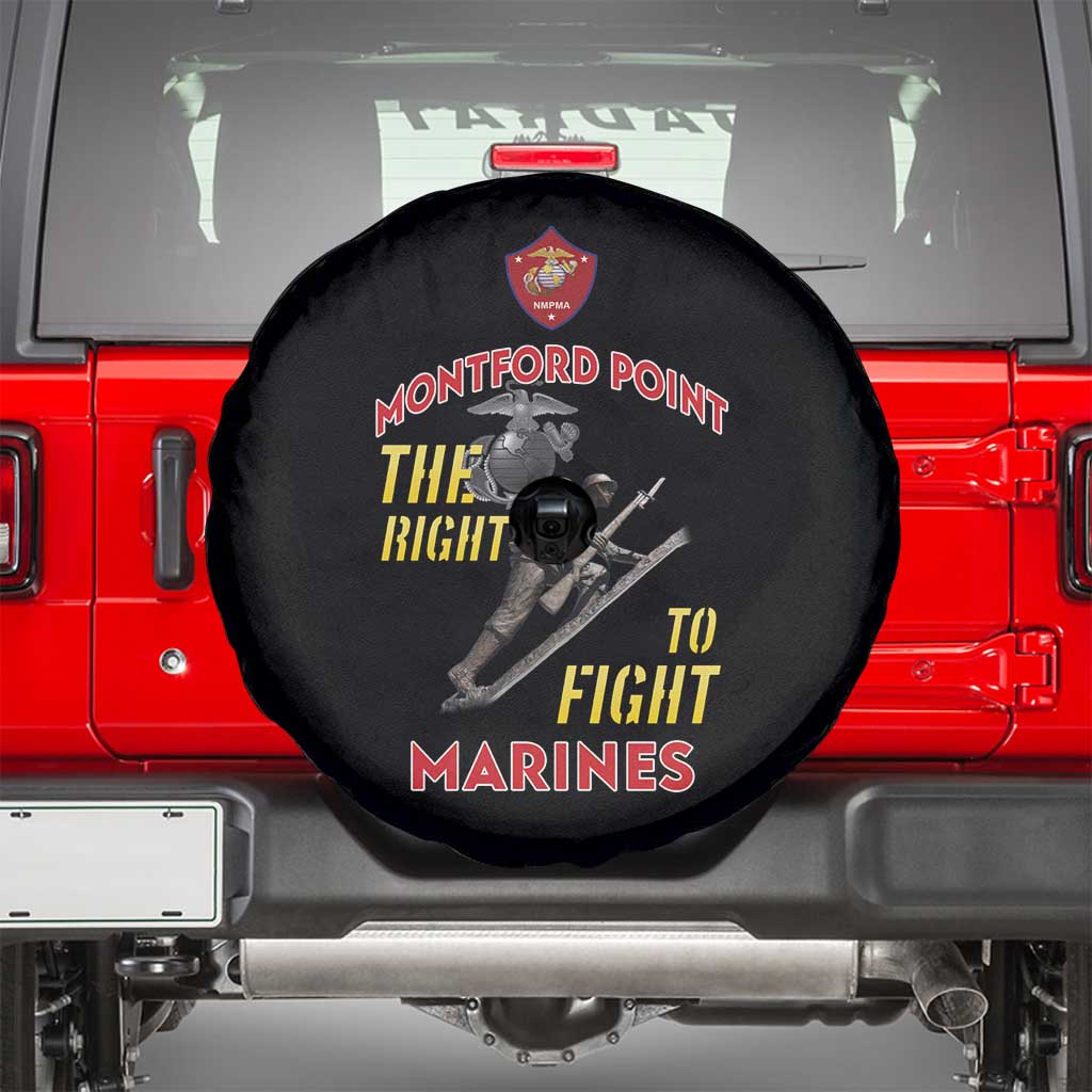 Montford Point Marines Spare Tire Cover The Right To Fight - Black - Wonder Print Shop