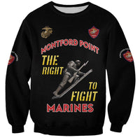 Montford Point Marines Sweatshirt The Right To Fight - Black - Wonder Print Shop