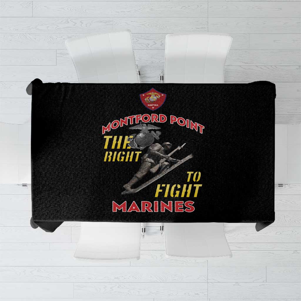 Montford Point Marines Tablecloth The Right To Fight - Black - Wonder Print Shop