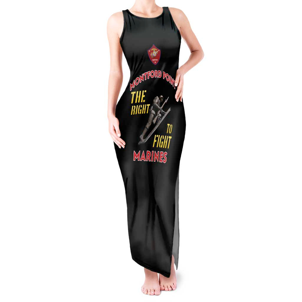 Montford Point Marines Tank Maxi Dress The Right To Fight - Black - Wonder Print Shop