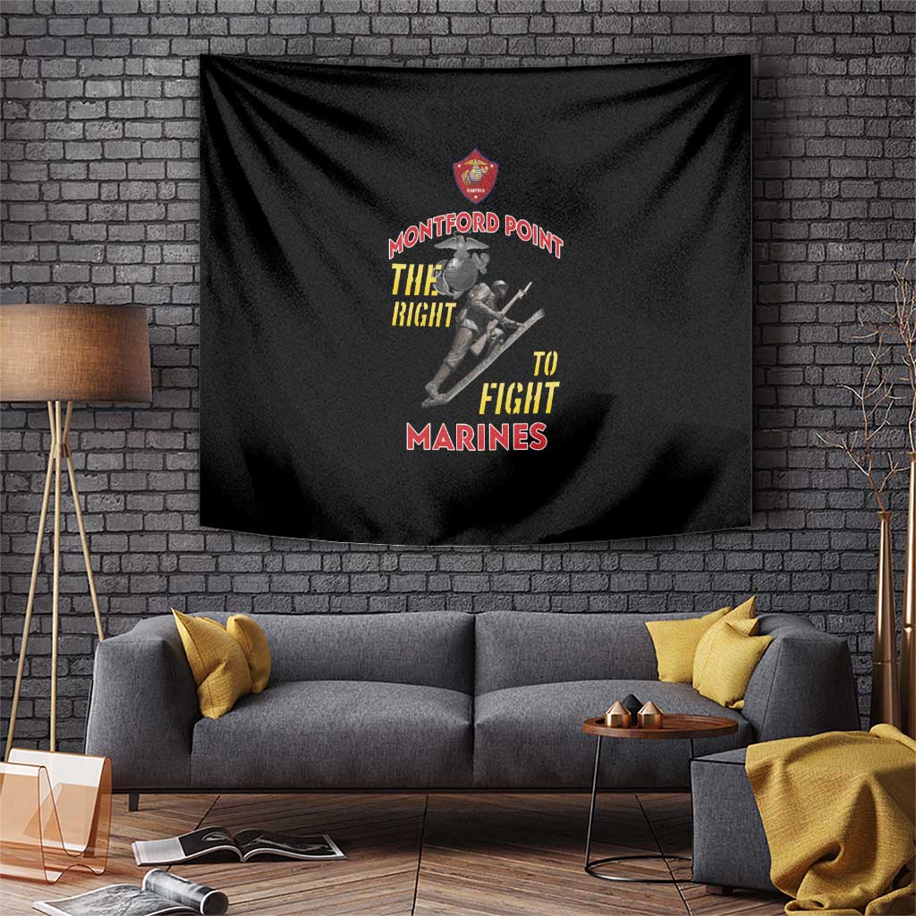 Montford Point Marines Tapestry The Right To Fight - Black - Wonder Print Shop