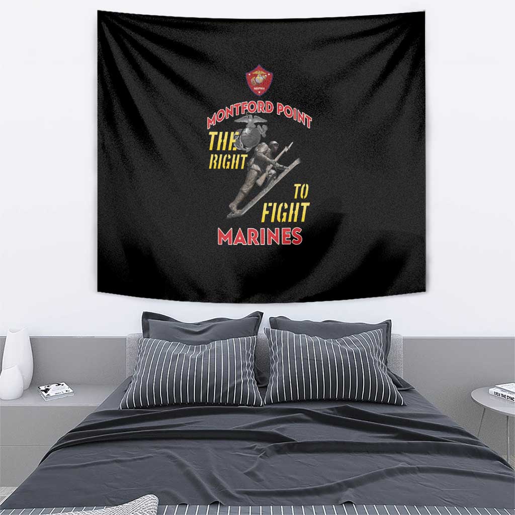 Montford Point Marines Tapestry The Right To Fight - Black - Wonder Print Shop