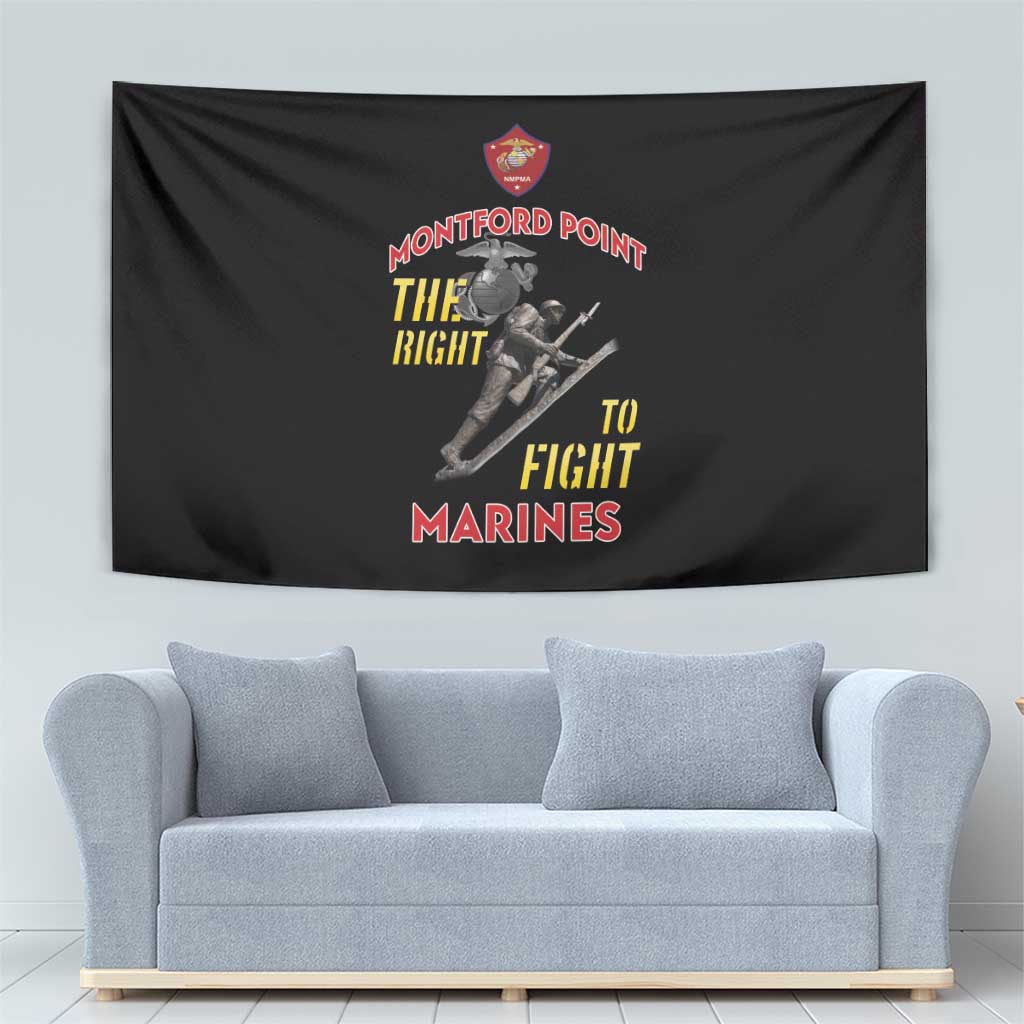 Montford Point Marines Tapestry The Right To Fight - Black - Wonder Print Shop