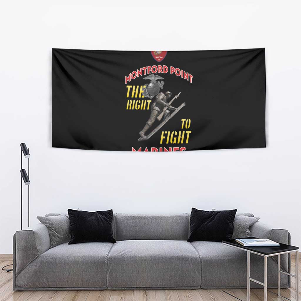 Montford Point Marines Tapestry The Right To Fight - Black - Wonder Print Shop