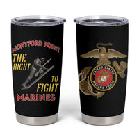 Montford Point Marines Tumbler Cup The Right To Fight - Black - Wonder Print Shop