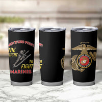Montford Point Marines Tumbler Cup The Right To Fight - Black - Wonder Print Shop
