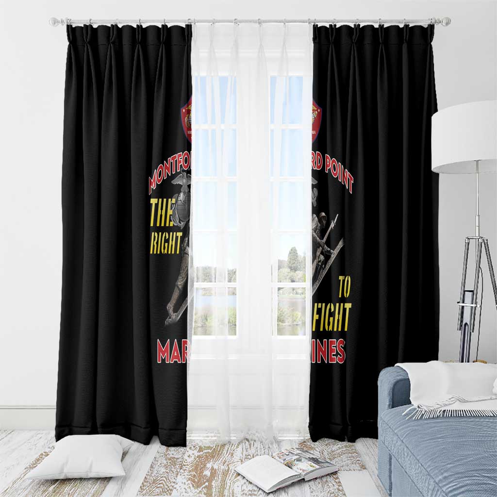 Montford Point Marines Window Curtain The Right To Fight - Black - Wonder Print Shop