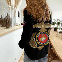 Montford Point Marines Women Casual Shirt The Right To Fight - Black - Wonder Print Shop