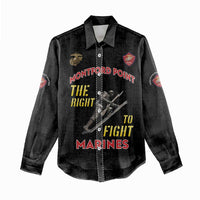 Montford Point Marines Women Casual Shirt The Right To Fight - Black - Wonder Print Shop