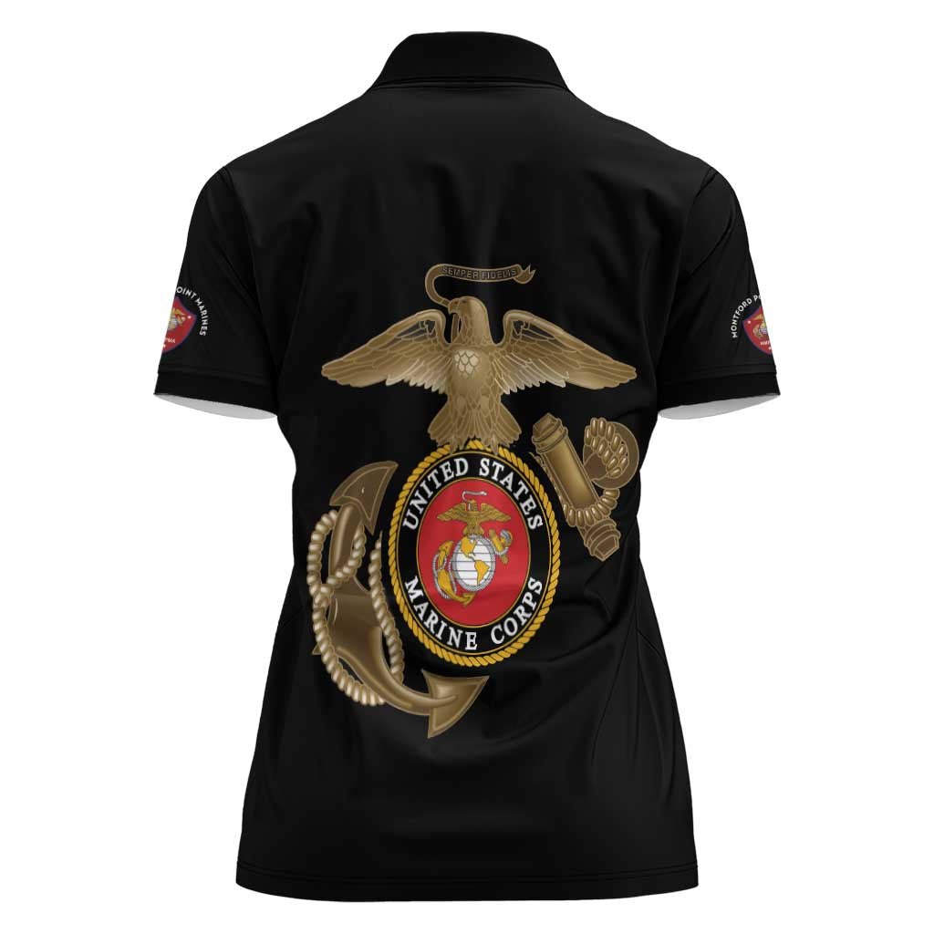 Montford Point Marines Women Polo Shirt The Right To Fight - Black - Wonder Print Shop