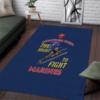Montford Point Marines Area Rug The Right To Fight - Blue - Wonder Print Shop