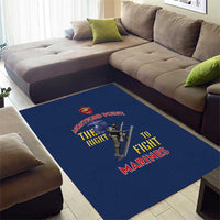 Montford Point Marines Area Rug The Right To Fight - Blue - Wonder Print Shop