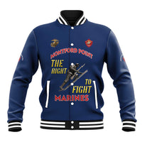 Montford Point Marines Baseball Jacket The Right To Fight - Blue - Wonder Print Shop
