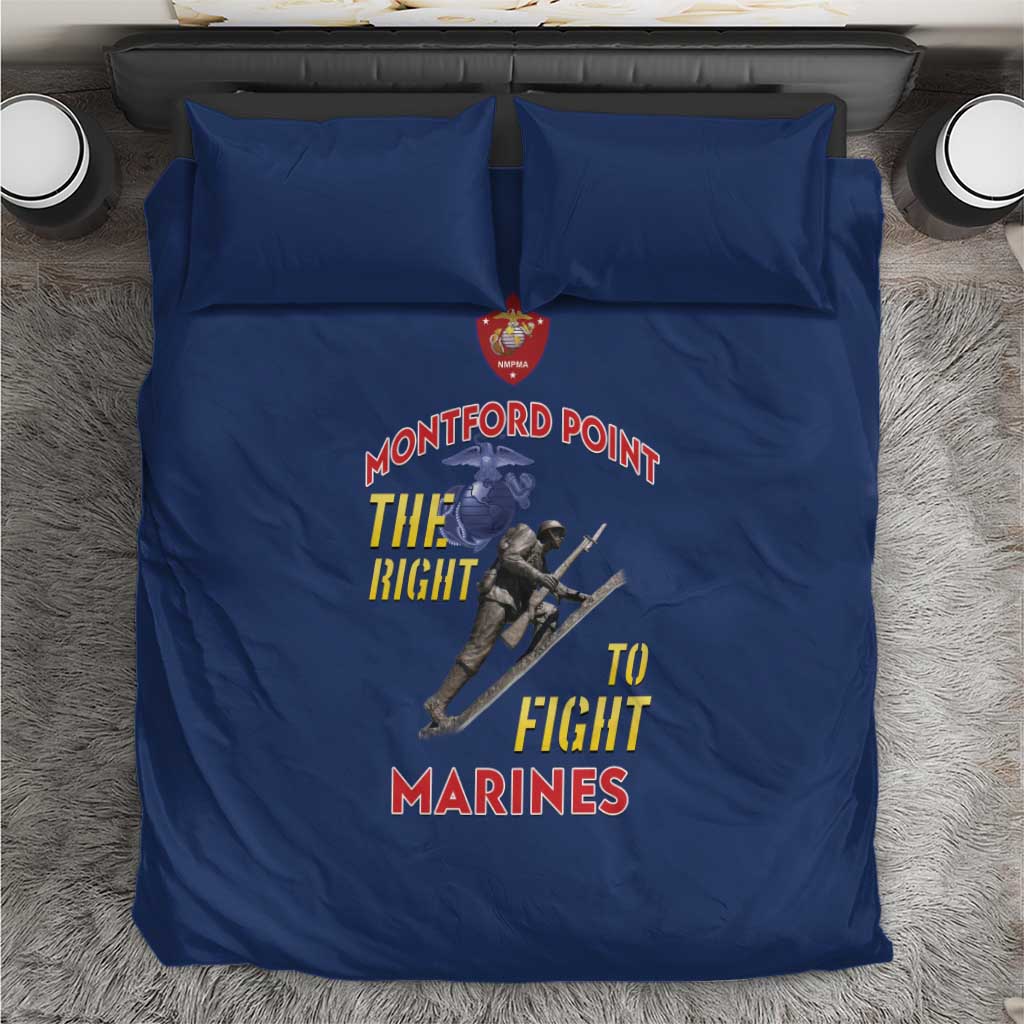 Montford Point Marines Bedding Set The Right To Fight - Blue - Wonder Print Shop