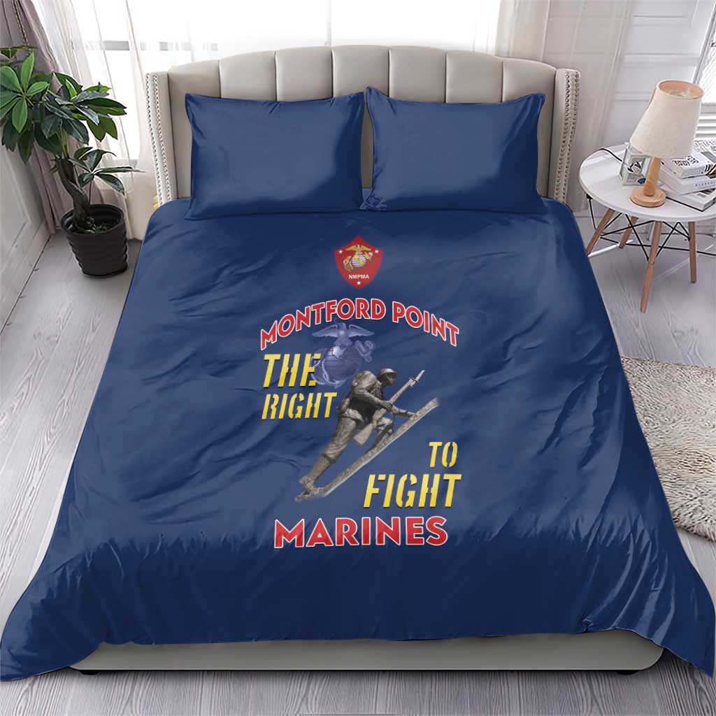 Montford Point Marines Bedding Set The Right To Fight - Blue - Wonder Print Shop