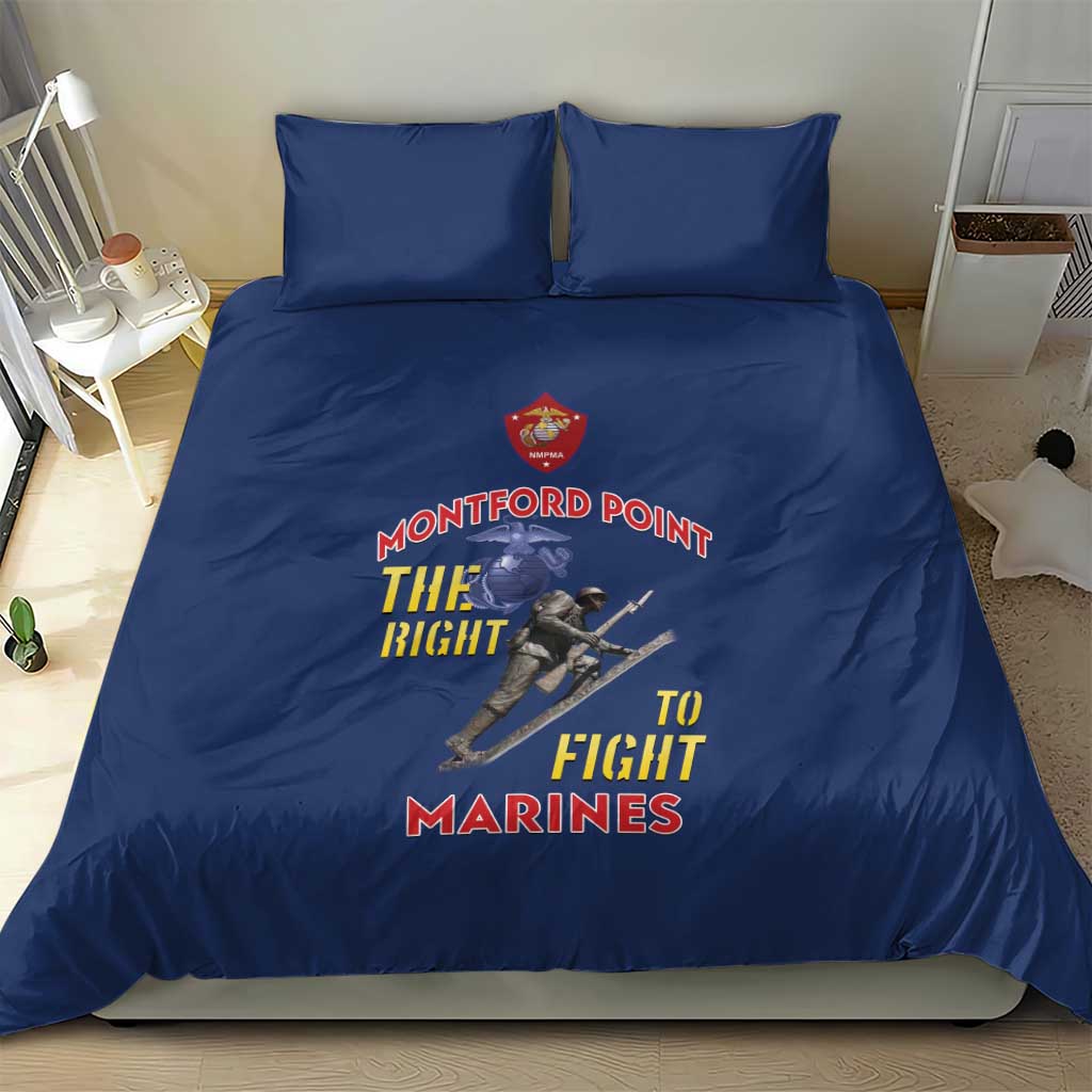 Montford Point Marines Bedding Set The Right To Fight - Blue - Wonder Print Shop
