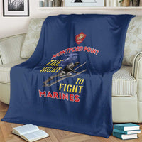 Montford Point Marines Blanket The Right To Fight - Blue - Wonder Print Shop